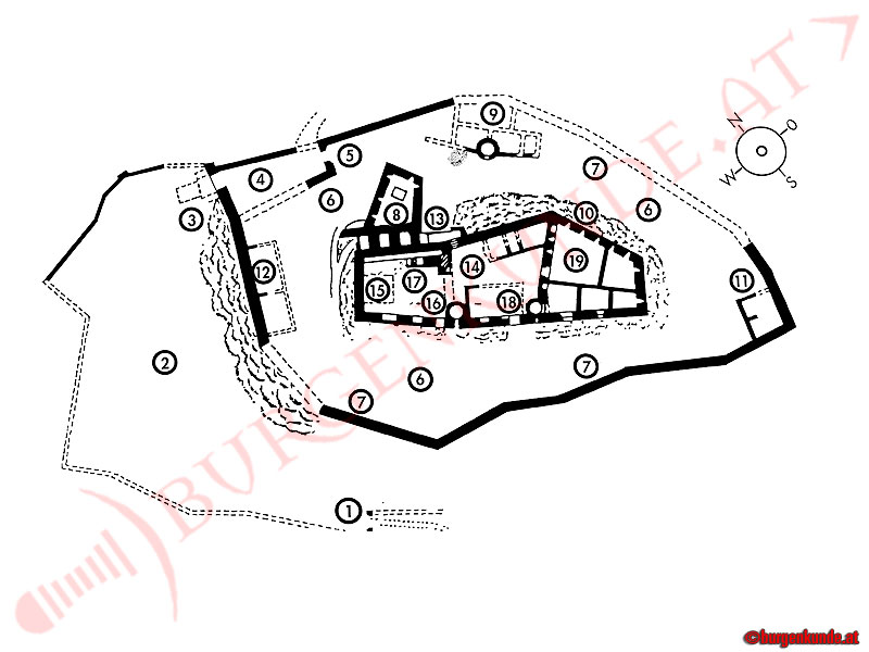 Deutschland - Baden Württemberg - Hohengeroldseck Grundrißplan