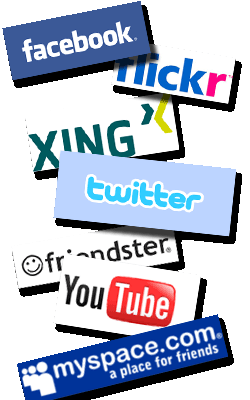 Facebook Twitter Youtube Xing Friends MySpace