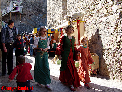 Mittelalter-Frühjahrs-Markt auf Burg Aggstein / Niederösterreich / April 2005