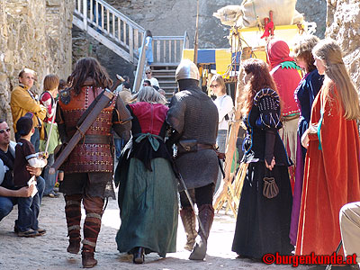 Mittelalter-Frühjahrs-Markt auf Burg Aggstein / Niederösterreich / April 2005