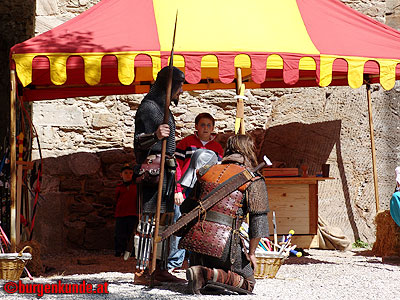 Mittelalter-Frühjahrs-Markt auf Burg Aggstein / Niederösterreich / April 2005