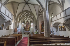 Das Kircheninnere von Arbing dominiert gotische Architektur.