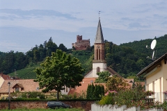 Burg Kintzheim mit der Greifvogelwarte im Elsass