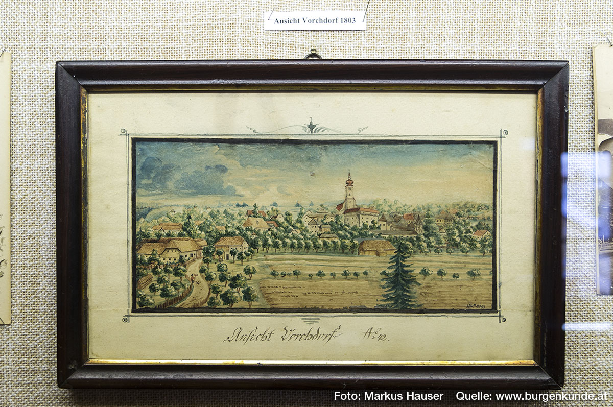 Historische Ansicht von Vorchdorf aus dem Jahre 1803.