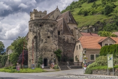 Der östliche Turm an der Kirchhofmauer ist noch vollständig erhalten.