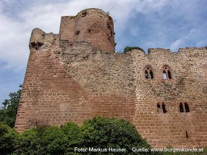 Burg Kintzheim mit der Greifvogelwarte im Elsass