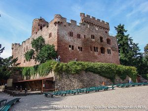 Burg Kintzheim mit der Greifvogelwarte im Elsass
